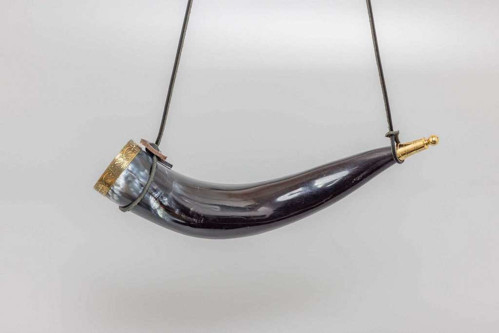 'V' for Viking Drinking Horn with Leather Strap