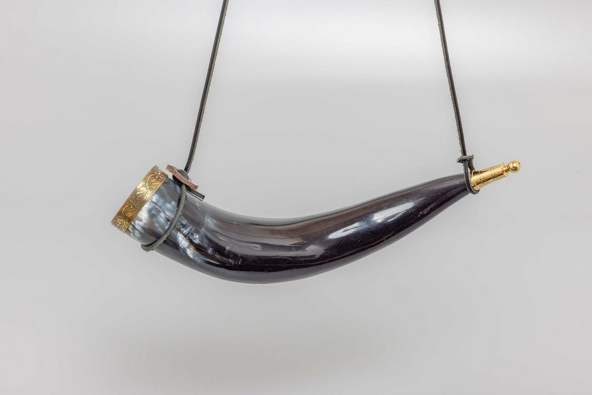 'V' for Viking Drinking Horn with Leather Strap