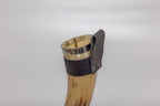 Viking runes Horn with Leather Belt Frog