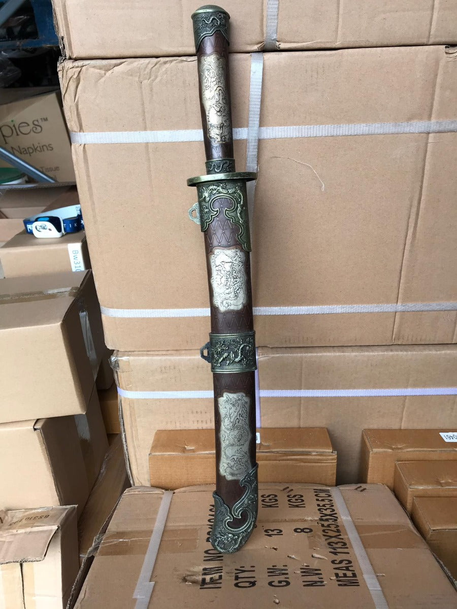 Antiqued Damascus Officers Tanto