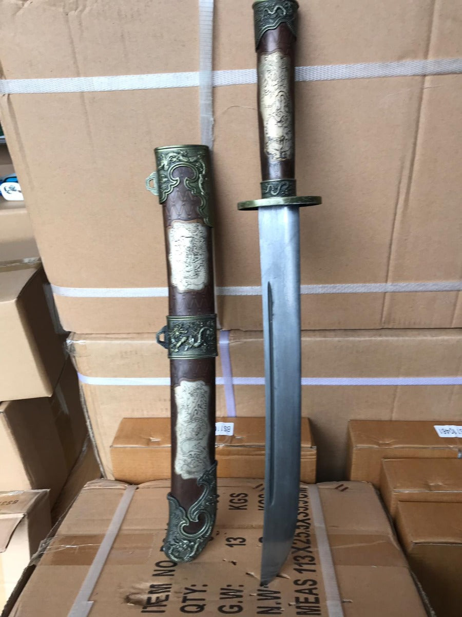 Antiqued Damascus Officers Tanto