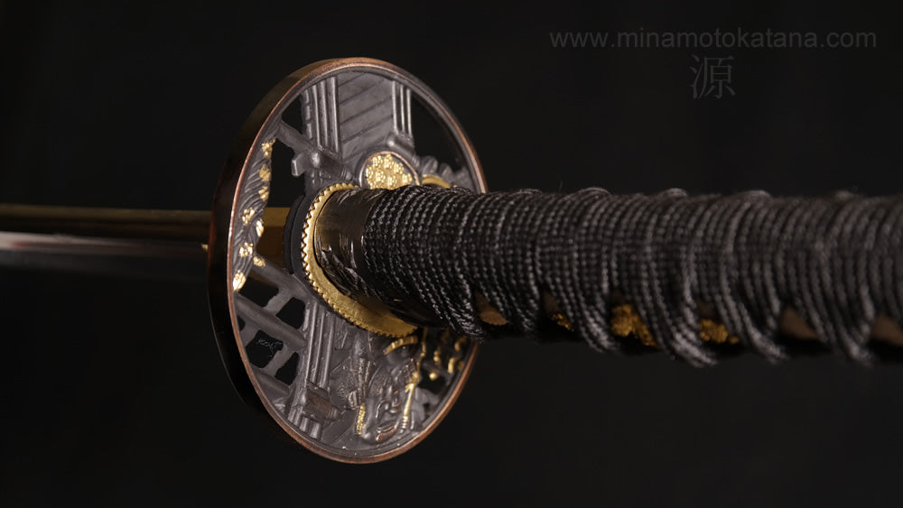 'Warriors Rage in Black' Katana in 1060 Clay Tempered