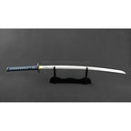 'Warriors Rage in Blue' Katana in 1060 Clay Tempered