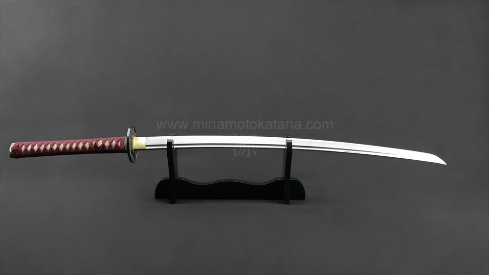 'Warriors Rage in Red' Katana in 1060 Clay Tempered