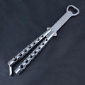 Silver Balisong Bottle Opener
