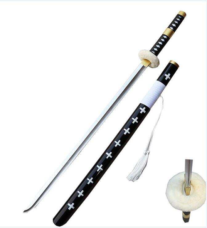 Black with White Crosses (Black Handle) Foam Sword