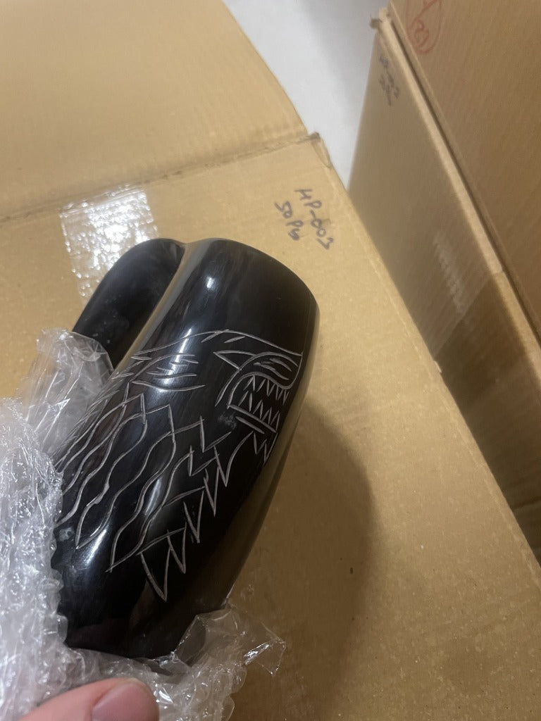 Direwolf Natural Horn Tankard