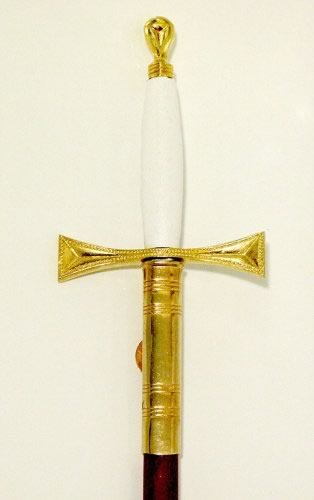 Masonic Sword in Red and Gold