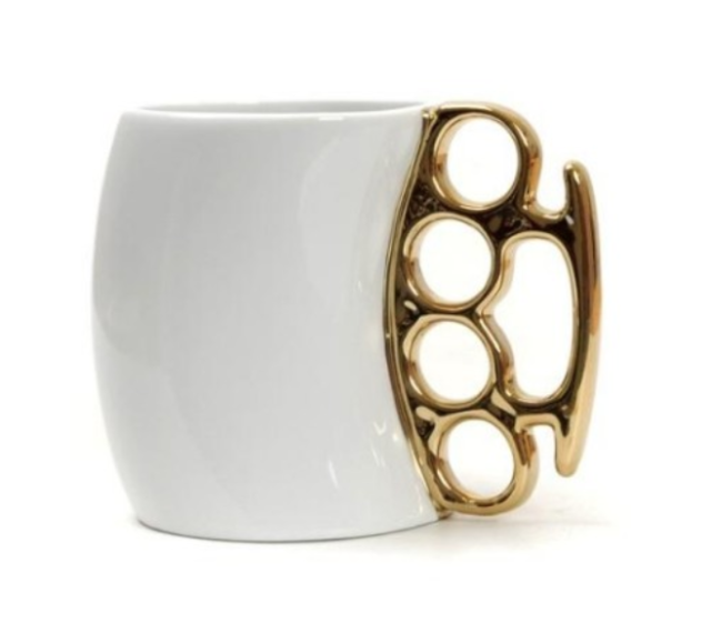 Knuckle Duster Mug in White