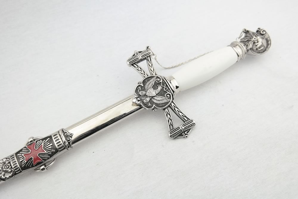  Knights of St John Silver and White Masons Sword