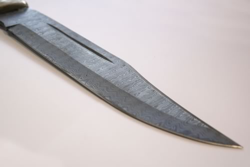 Damascus Bowie Style Knife