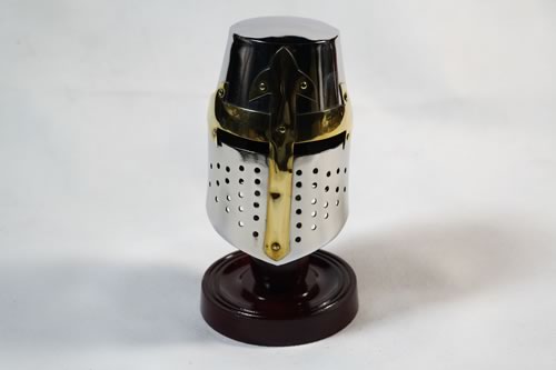 Mini Knights Helmet (crusader) With Stand