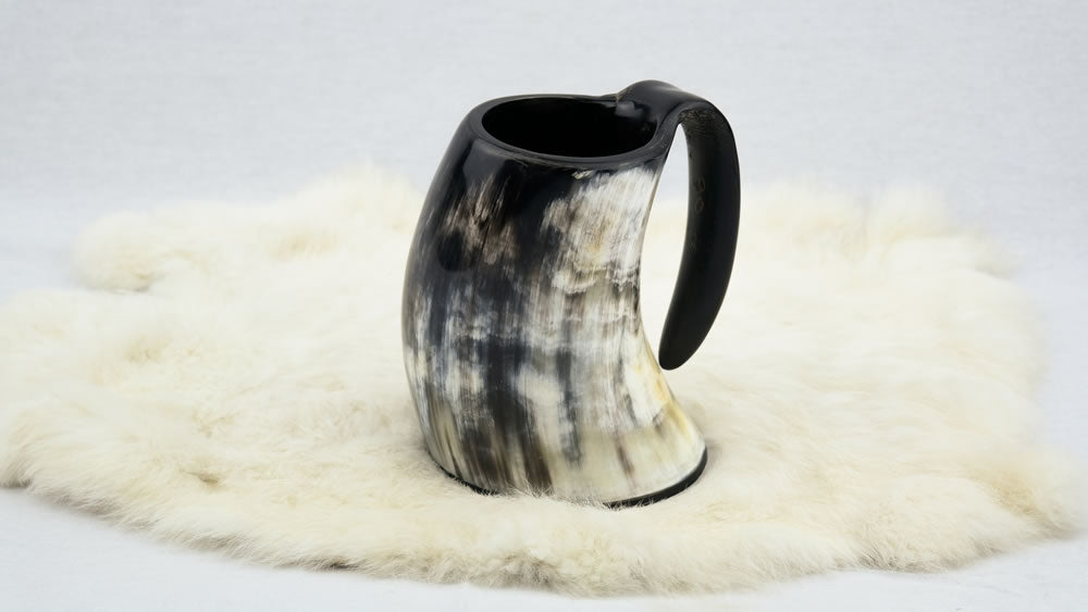 Genuine Natural Horn Drinking Tankard