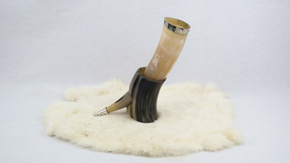 Viking Runes Horn with All Accessories