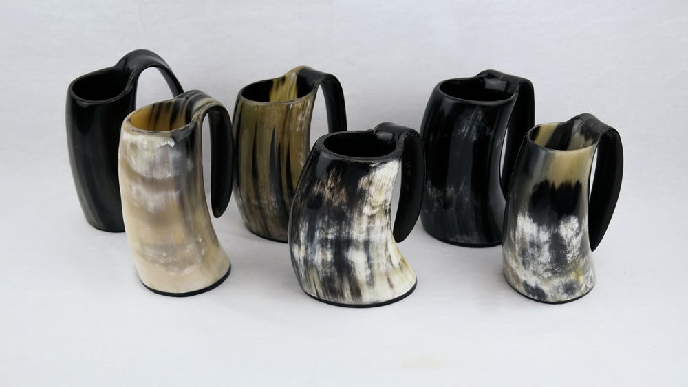 Genuine Natural Horn Drinking Tankard