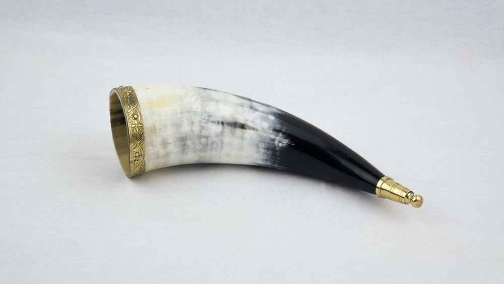 Horn with Metal Fittings and All Accessories