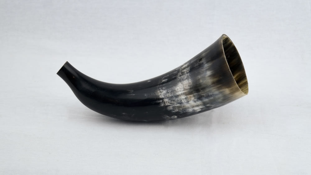Blowing Horn Bugle with Leather Belt Frog