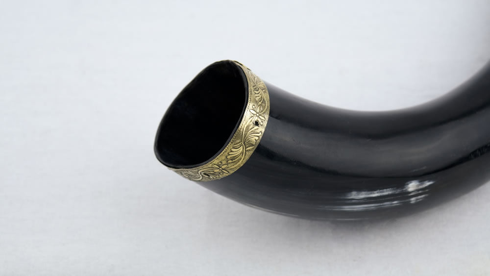Genuine Natural Horn with Metal Fittings