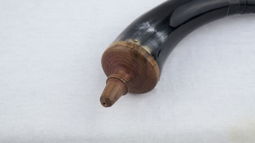 Powder Horn with Leather Belt Frog