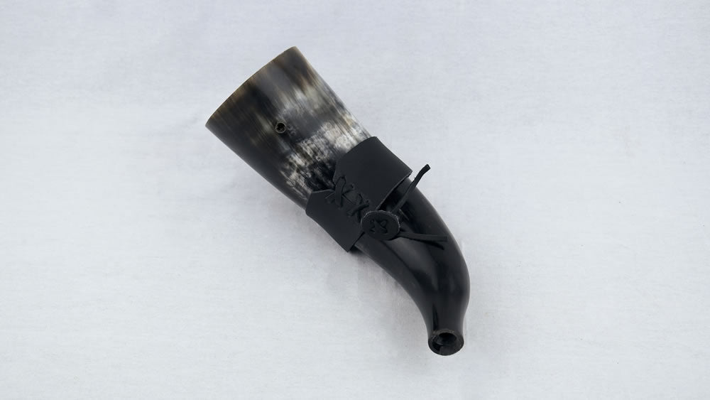 Blowing Horn Bugle with Leather Belt Frog
