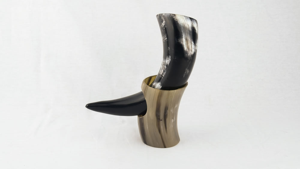Genuine Horn Drinking Horn with All Accessories