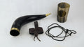 Horn with Metal Fittings and All Accessories