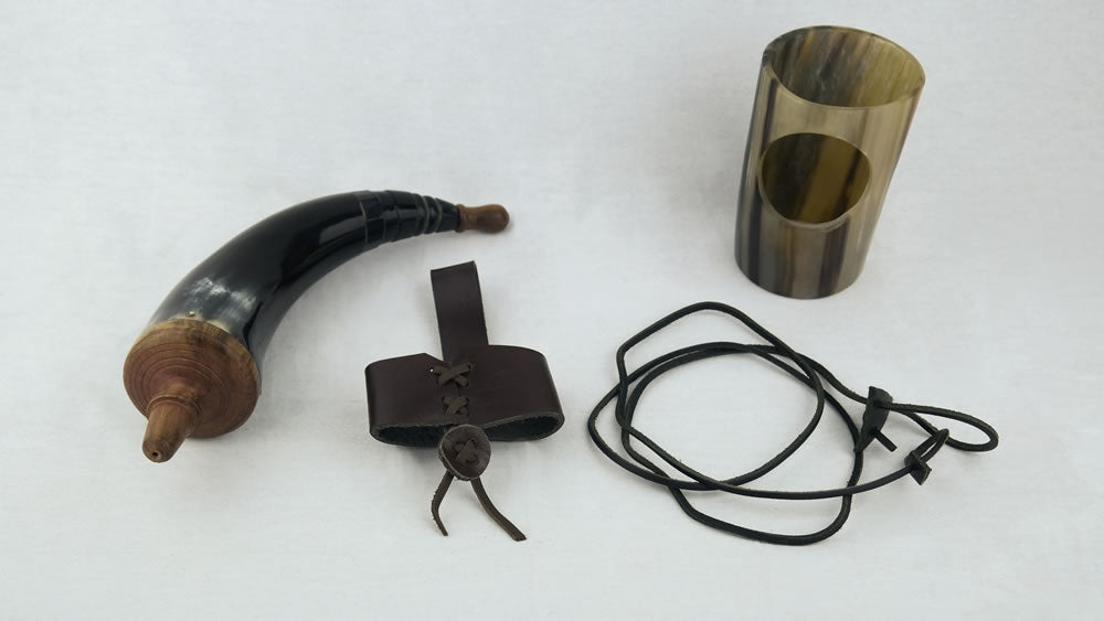 Powder Horn with All Accessories