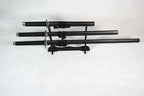Set of 3 Solid Black Samurai Swords on Stand