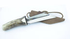 Small Scramsax, Stag Antler Handle, Carbon Steel Blade