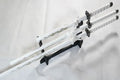 Set of 3 White Dragon Samurai Swords on Stand