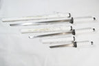 Set of 3 White Dragon Samurai Swords on Stand