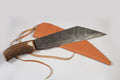 Large Scramsax, Stag Antler Handle, Damascus Blade
