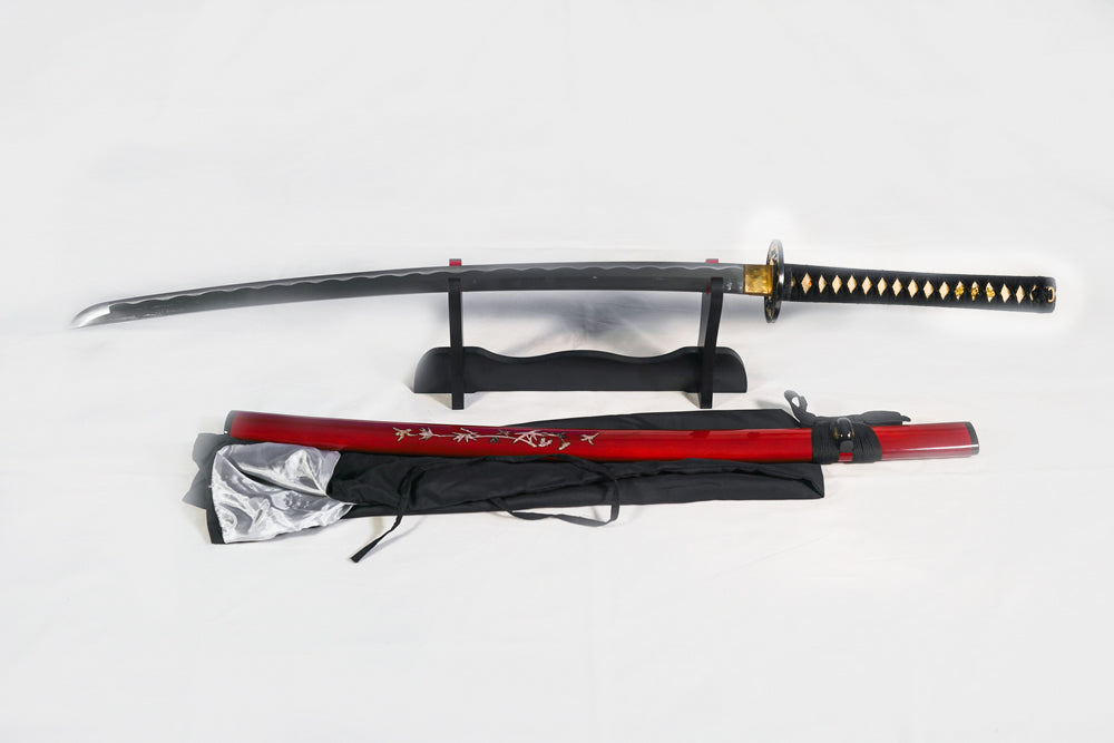 'Shogun's Red Rage' Katana with 1095 Makuri Lamination