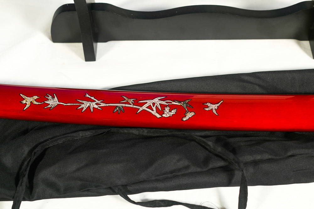 'Shogun's Red Rage' Katana with 1095 Makuri Lamination