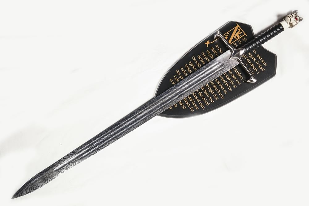 Direwolf Book Sword in Damascus