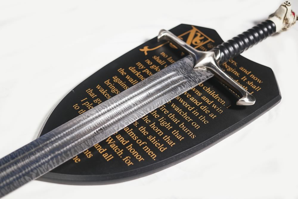 Direwolf Book Sword in Damascus