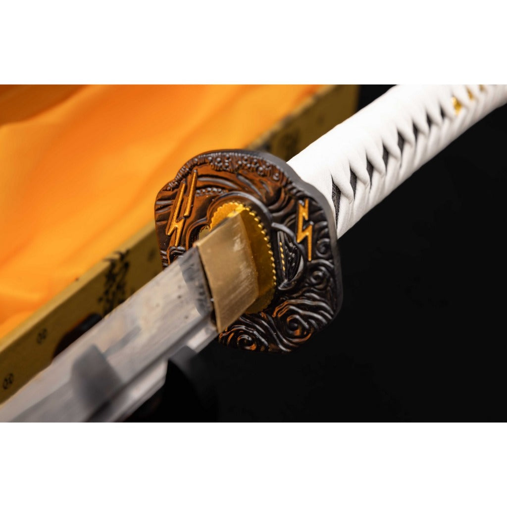 Handmade Ghost Katana with Clay Tempering