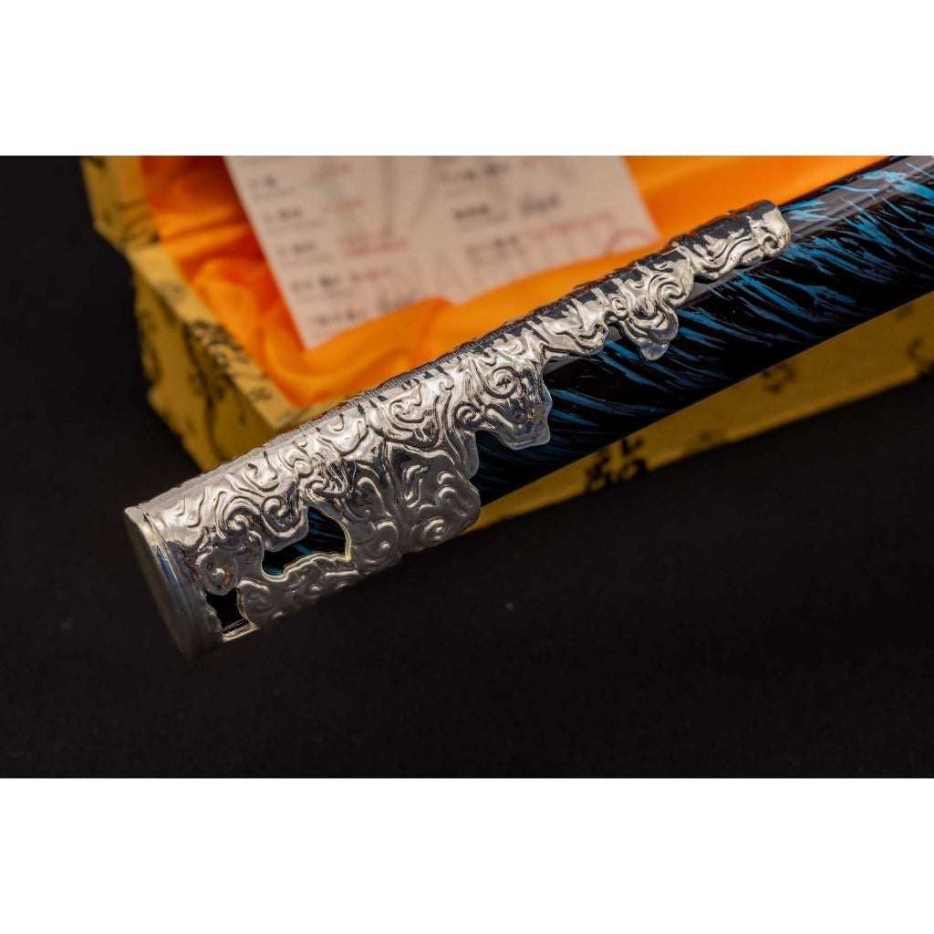 Handmade Ghost Katana with Clay Tempering
