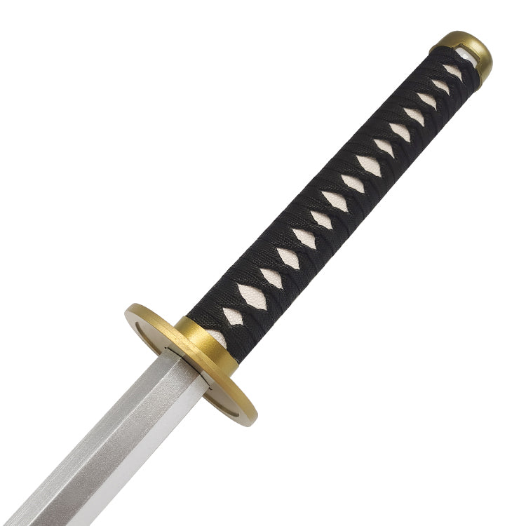 Wood Chain Sword with Leather Scabbard