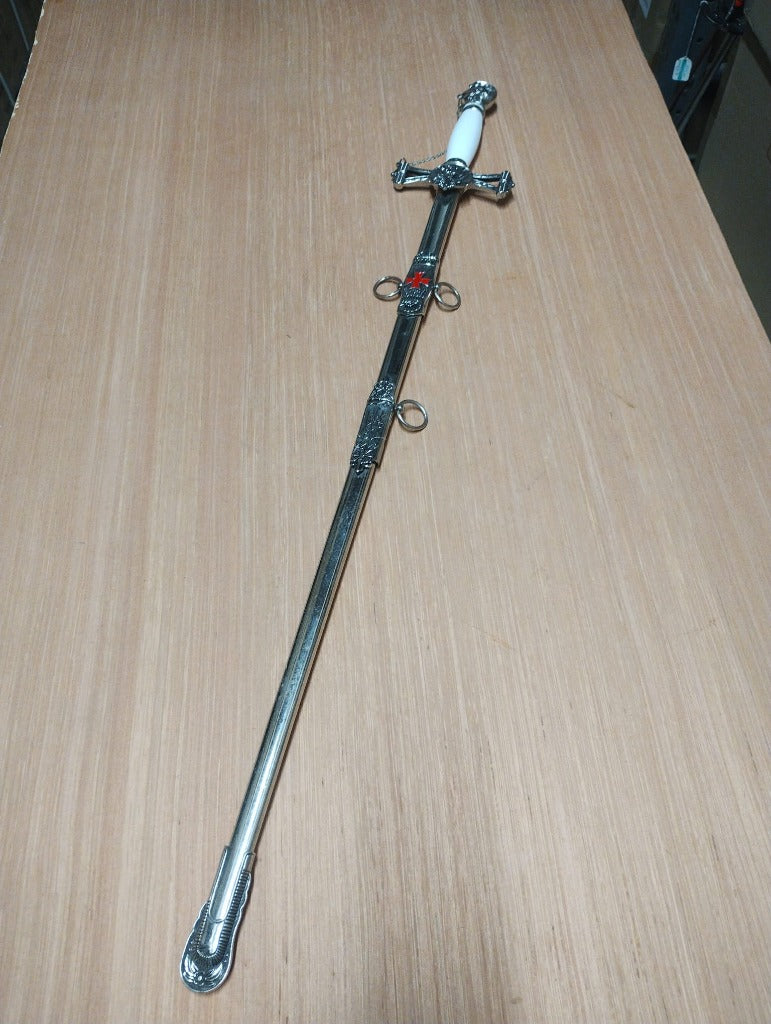 Knights of St John Silver and White Masons Sword - Grade B - 50% off