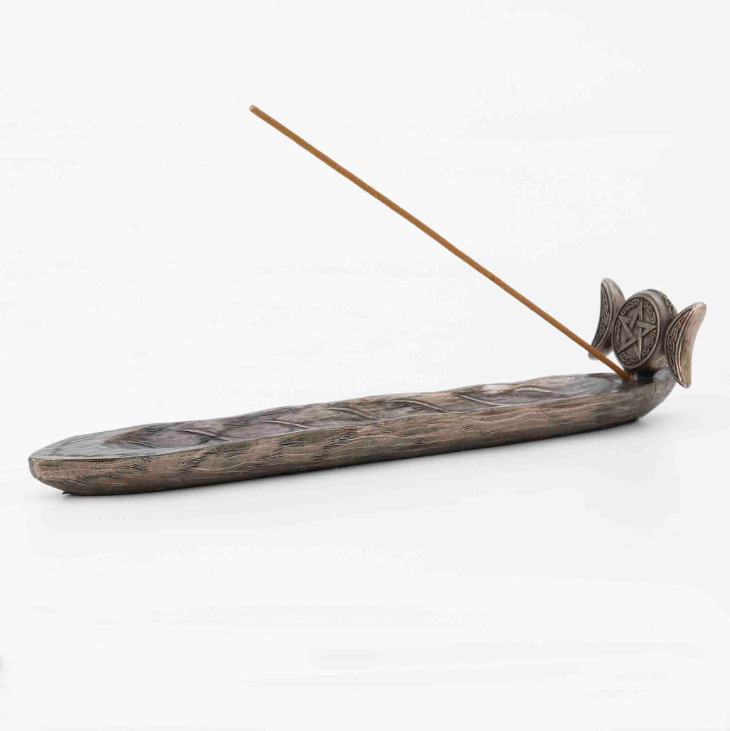 Triple Moon Pentagram Incense Holder