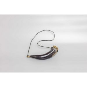 Viking Style Drinking Horn with Leather Shoulder Strap