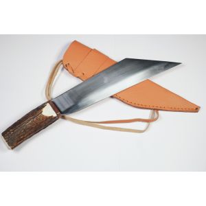 Large Scramsax, Genuine Stag Handle, Stainless Steel Blade