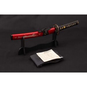 'Shogun's Red Rage' Tanto with 1095 Makuri Lamination