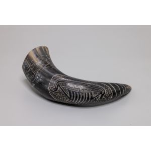 Natural Drinking Horn – Norse Longship Design