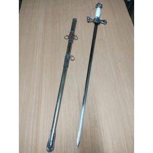 Knights of St John Silver and White Masons Sword - Grade B - 50% off
