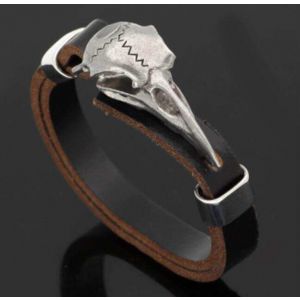 Bird Skull Bracelet in Viking Pouch