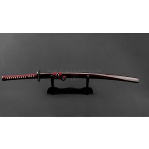 'Warriors Rage in Red' Katana in 1060 Clay Tempered