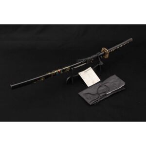 ‘Kōyō’ Handforged Katana in 1095 Clay Tempered Tsuba 2