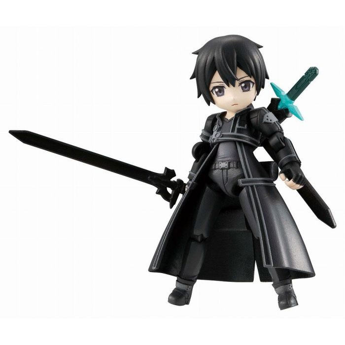 Sword Art Online 8cm Kirito with Dark Repulser and Elucidator and